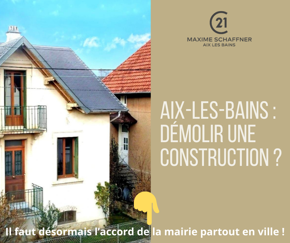 Maison à Aix-les-Bains concernée par l’obligation de permis de démolir